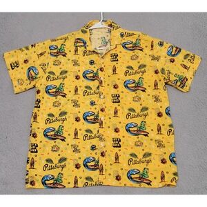Pittsburgh Pirates Shirt Mens XL MLB Baseball Let's Go Bucs Parrot Surf‎ Print